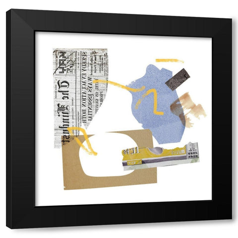 Short Story III Black Modern Wood Framed Art Print with Double Matting by Wang, Melissa