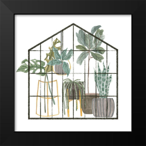 My Greenhouse II Black Modern Wood Framed Art Print by Wang, Melissa