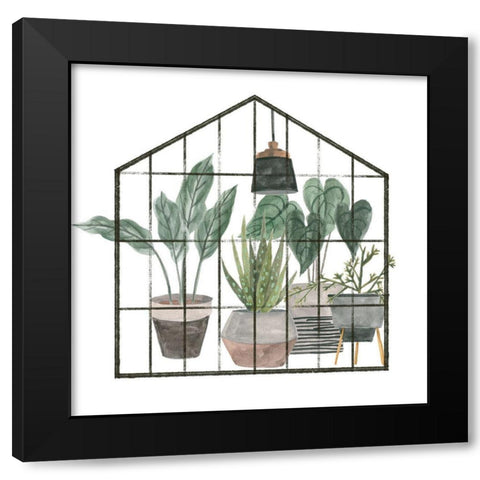 My Greenhouse III Black Modern Wood Framed Art Print with Double Matting by Wang, Melissa