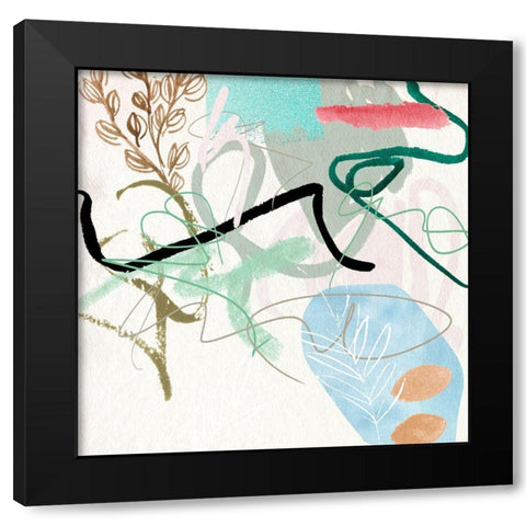 Sunny Bliss III Black Modern Wood Framed Art Print with Double Matting by Wang, Melissa
