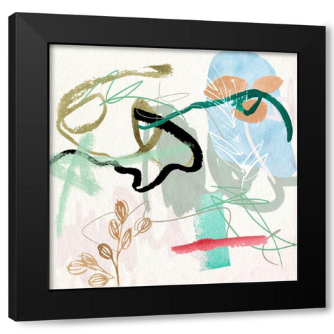Sunny Bliss IV Black Modern Wood Framed Art Print with Double Matting by Wang, Melissa