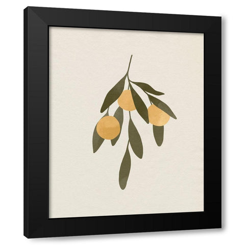 Sweet Clementines I Black Modern Wood Framed Art Print by Caroline, Emma