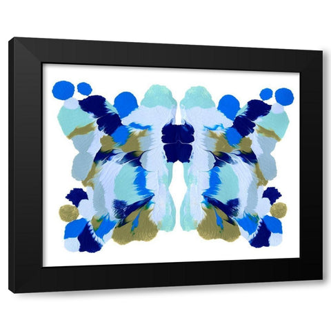 Rorschach Mariposa I Black Modern Wood Framed Art Print by Caroline, Emma