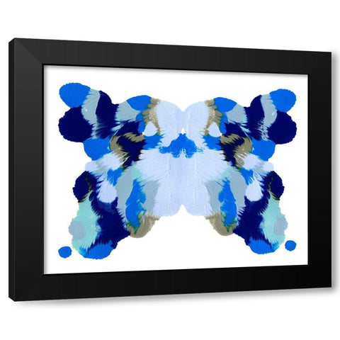 Rorschach Mariposa II Black Modern Wood Framed Art Print with Double Matting by Caroline, Emma