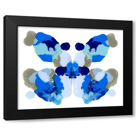 Rorschach Mariposa III Black Modern Wood Framed Art Print by Caroline, Emma