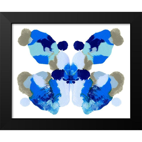 Rorschach Mariposa III Black Modern Wood Framed Art Print by Caroline, Emma