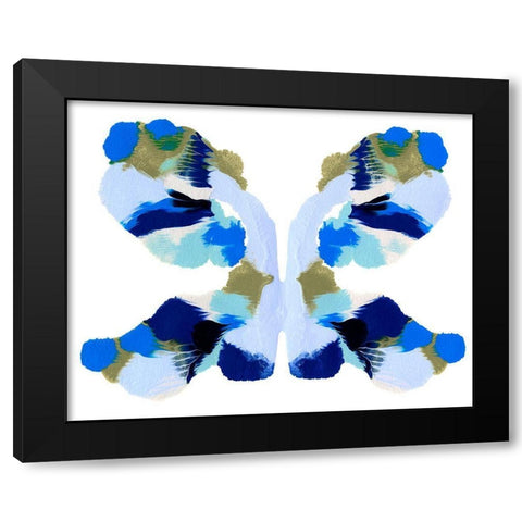 Rorschach Mariposa V Black Modern Wood Framed Art Print with Double Matting by Caroline, Emma