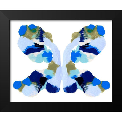 Rorschach Mariposa V Black Modern Wood Framed Art Print by Caroline, Emma