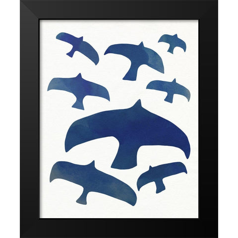 Matisse Seagulls I Black Modern Wood Framed Art Print by Caroline, Emma