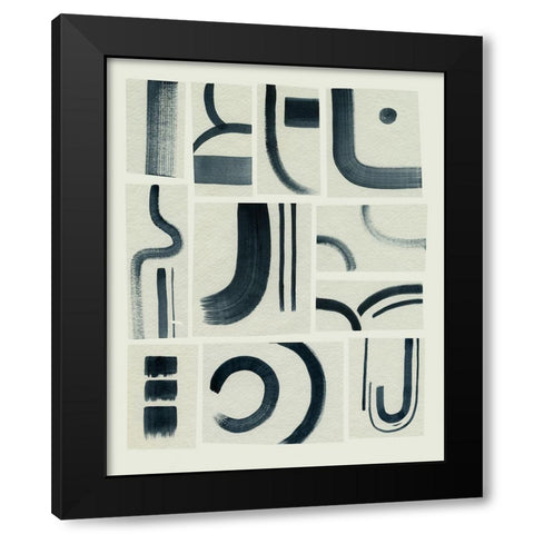 Modern Marks I Black Modern Wood Framed Art Print with Double Matting by Popp, Grace