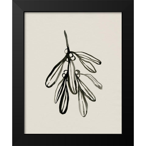 Mistletoe Sketch I Black Modern Wood Framed Art Print by Caroline, Emma