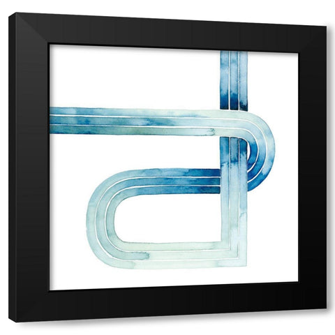 Sea Knots III Black Modern Wood Framed Art Print with Double Matting by Popp, Grace