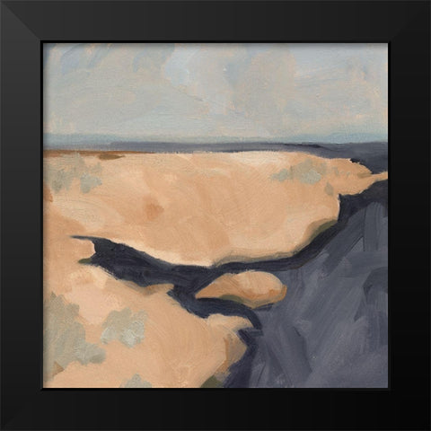 Blue California Coast II Black Modern Wood Framed Art Print by Green, Jacob