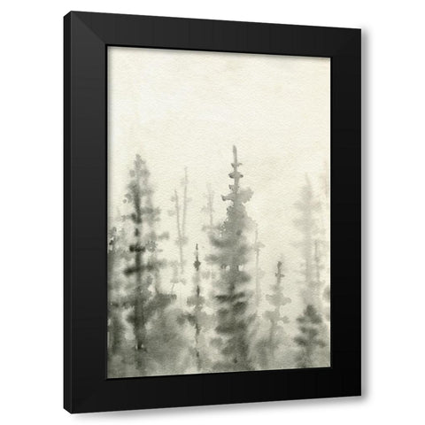 Ink Pine Woods I Black Modern Wood Framed Art Print with Double Matting by Caroline, Emma