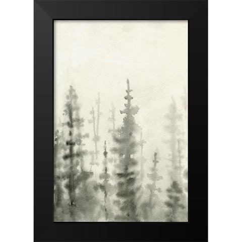 Ink Pine Woods I Black Modern Wood Framed Art Print by Caroline, Emma