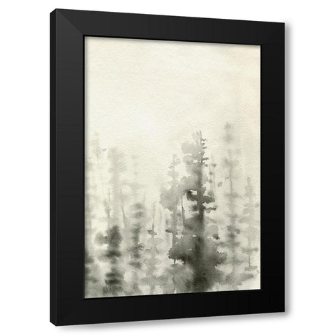 Ink Pine Woods II Black Modern Wood Framed Art Print with Double Matting by Caroline, Emma