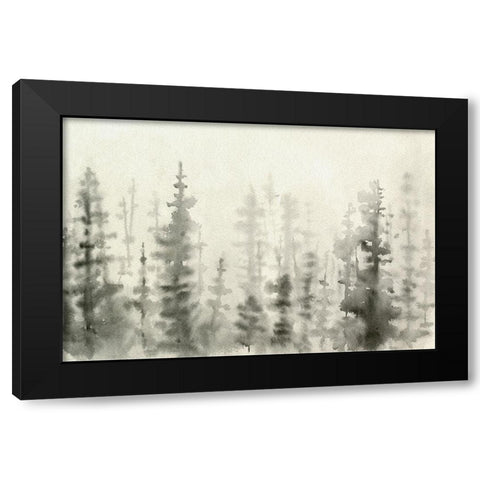 Ink Pine Woods III Black Modern Wood Framed Art Print by Caroline, Emma