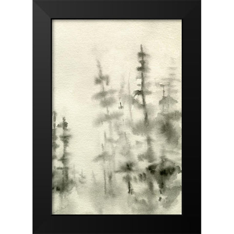 Foggy Pine Forest I Black Modern Wood Framed Art Print by Caroline, Emma