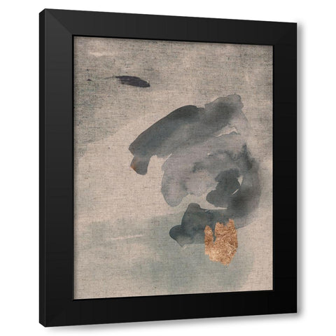 Watercolor on Linen I Black Modern Wood Framed Art Print with Double Matting by Green, Jacob