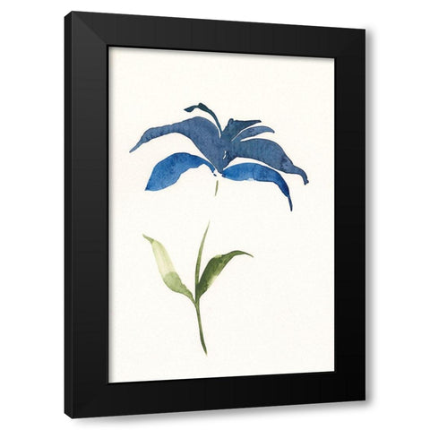Floweret II Black Modern Wood Framed Art Print by Moore, Regina