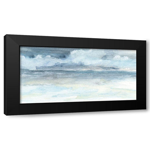 Ocean Skyline I Black Modern Wood Framed Art Print with Double Matting by Moore, Regina