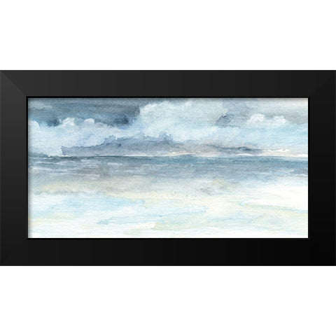 Ocean Skyline I Black Modern Wood Framed Art Print by Moore, Regina