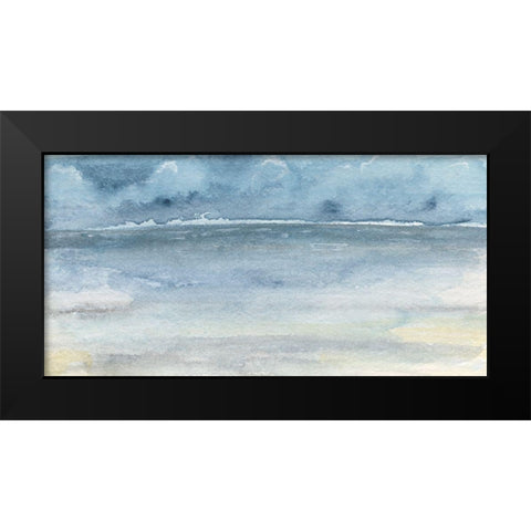 Ocean Skyline II Black Modern Wood Framed Art Print by Moore, Regina