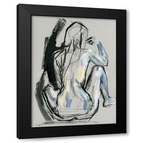 Onyx Gestures II Black Modern Wood Framed Art Print with Double Matting by Parker, Jennifer Paxton