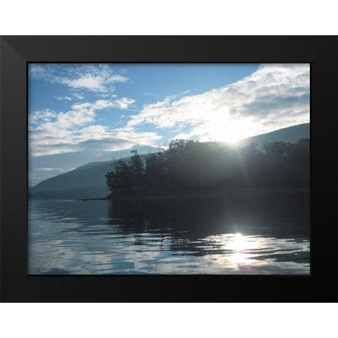 Smith Mountain Lake II Black Modern Wood Framed Art Print by Chandler, Sharon