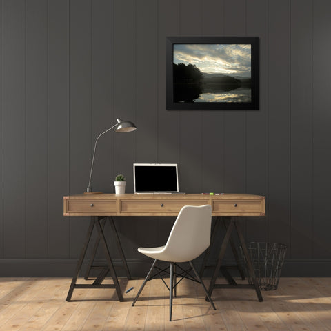 Vintage Smith Mountain Lake I Black Modern Wood Framed Art Print by Chandler, Sharon