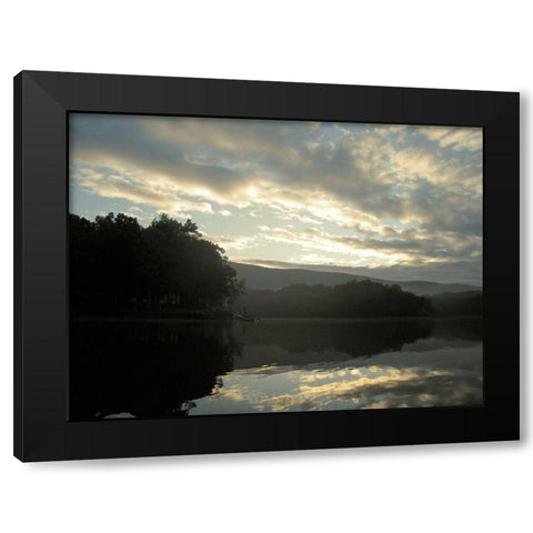 Vintage Smith Mountain Lake I Black Modern Wood Framed Art Print by Chandler, Sharon