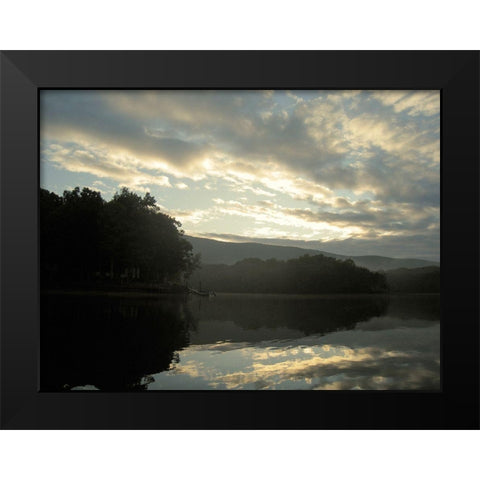 Vintage Smith Mountain Lake I Black Modern Wood Framed Art Print by Chandler, Sharon