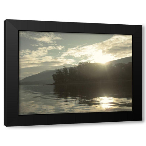 Vintage Smith Mountain Lake II Black Modern Wood Framed Art Print by Chandler, Sharon