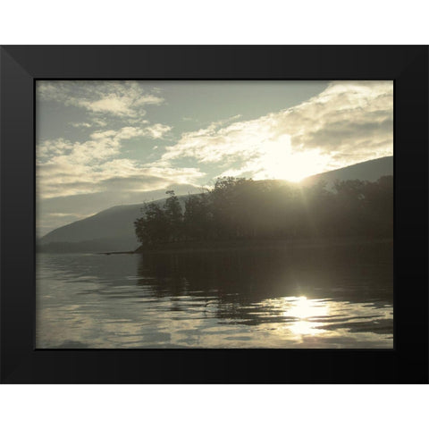 Vintage Smith Mountain Lake II Black Modern Wood Framed Art Print by Chandler, Sharon