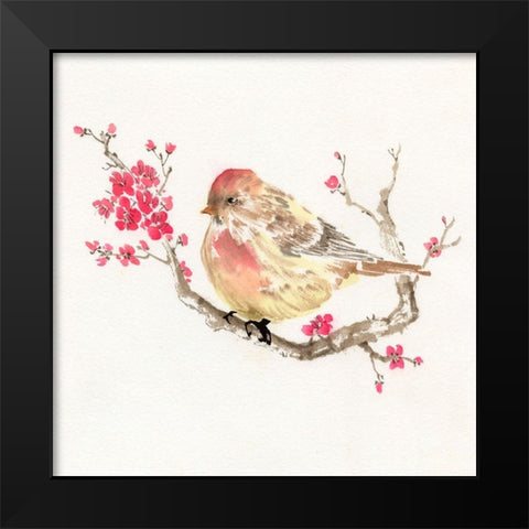 All Puffed Up Black Modern Wood Framed Art Print by Rae, Nan