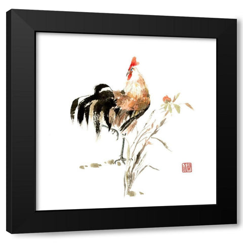 Elegant Squire Black Modern Wood Framed Art Print with Double Matting by Rae, Nan