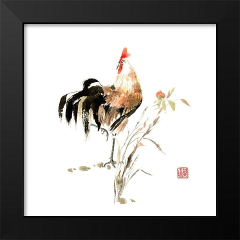 Elegant Squire Black Modern Wood Framed Art Print by Rae, Nan