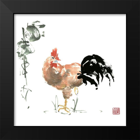 A Proud One Black Modern Wood Framed Art Print by Rae, Nan