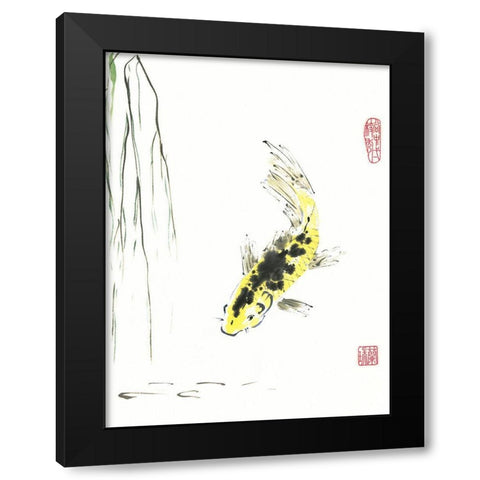 Determined Black Modern Wood Framed Art Print by Rae, Nan