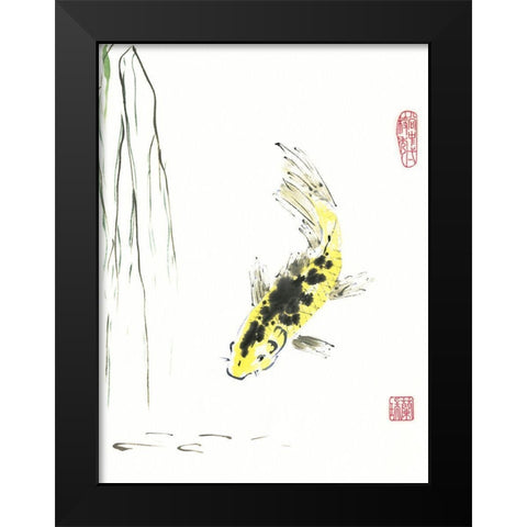 Determined Black Modern Wood Framed Art Print by Rae, Nan