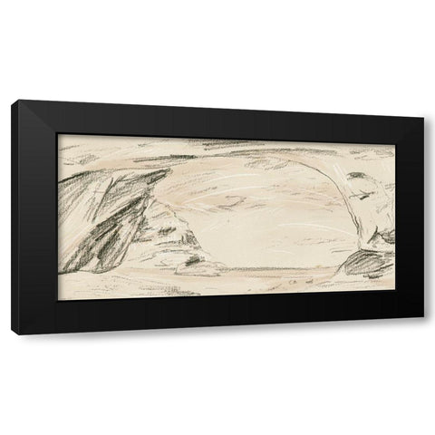 The Secret Island I Black Modern Wood Framed Art Print with Double Matting by Wang, Melissa