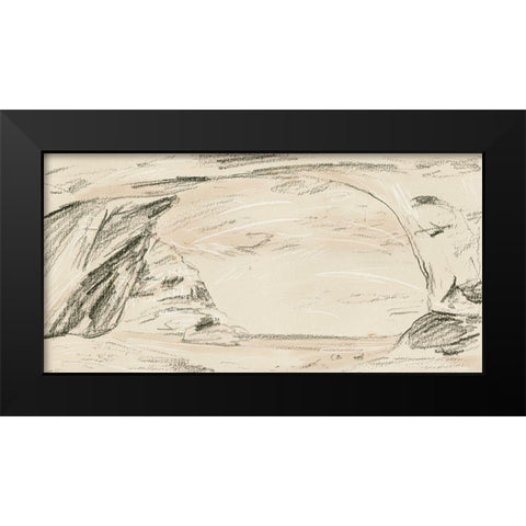 The Secret Island I Black Modern Wood Framed Art Print by Wang, Melissa