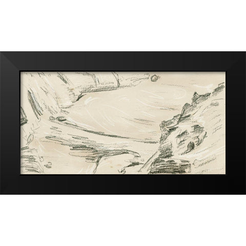 The Secret Island II Black Modern Wood Framed Art Print by Wang, Melissa