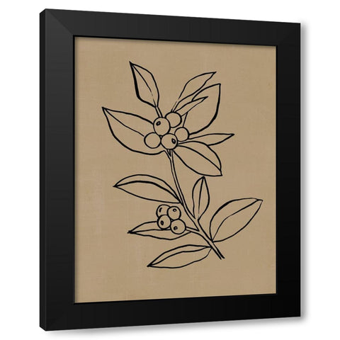 Winter Sprig I Black Modern Wood Framed Art Print by Warren, Annie