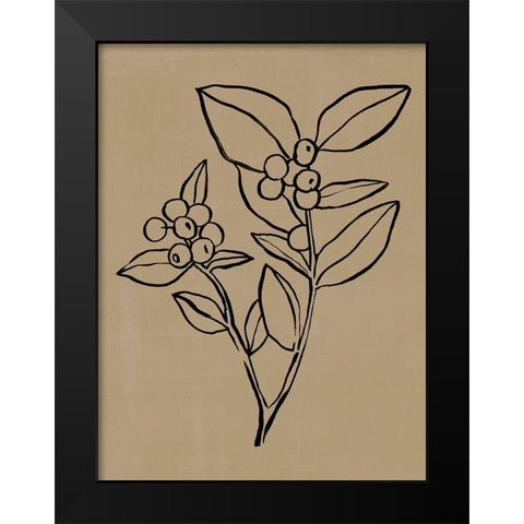 Winter Sprig II Black Modern Wood Framed Art Print by Warren, Annie