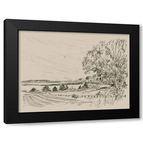 Sepia Scenes IV Black Modern Wood Framed Art Print by Vess, June Erica