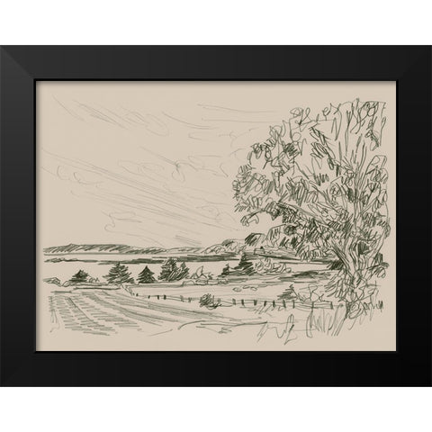 Sepia Scenes IV Black Modern Wood Framed Art Print by Vess, June Erica