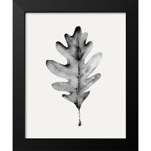 Smoky Oak Leaf I Black Modern Wood Framed Art Print by Caroline, Emma