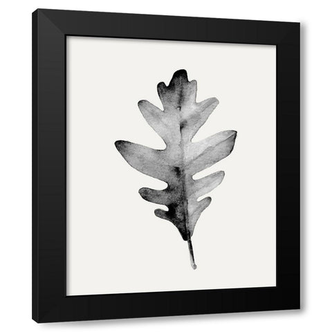 Smoky Oak Leaf II Black Modern Wood Framed Art Print by Caroline, Emma