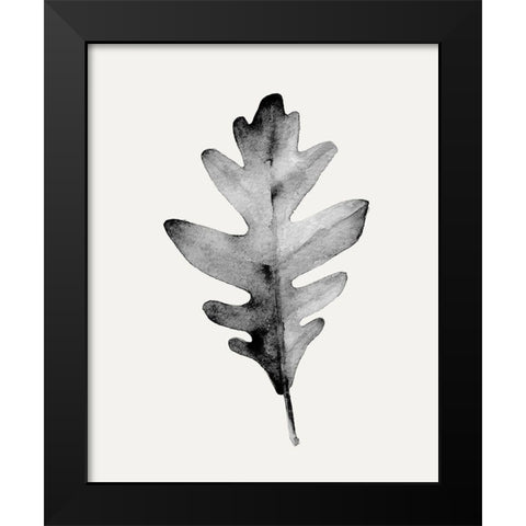 Smoky Oak Leaf II Black Modern Wood Framed Art Print by Caroline, Emma